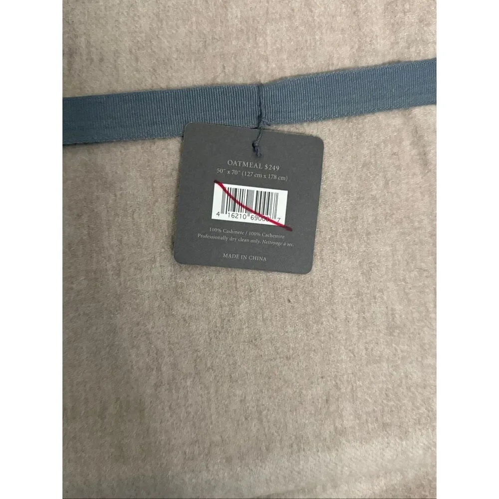 NWT Restoration Hardware Cashmere Throw Blanket 50”x70”